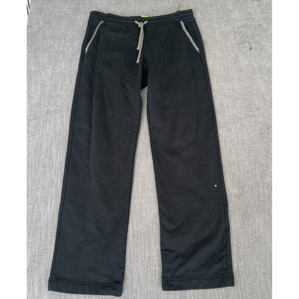 HUGO BOSS Sweatpants Mens Large Black Comfort Straight Leg Athleisure Drawstring